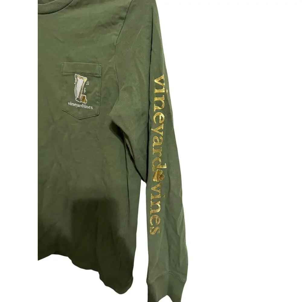 Vineyard vines, long sleeve green St. Patrick’s Day shirt